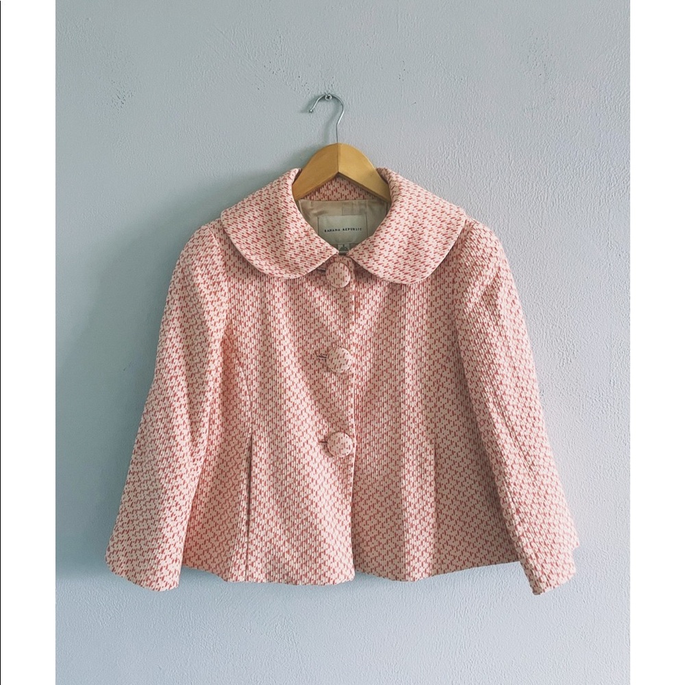 Banana Republic 1960's-Inspired Style Big Button Blazer